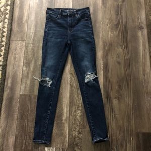 American eagle high waisted distressed jeggings